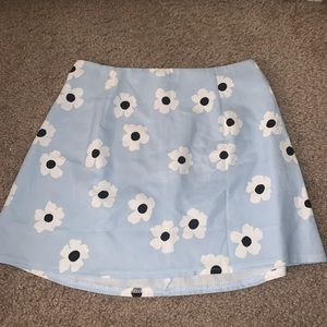 Princess Polly blue skirt white flowers